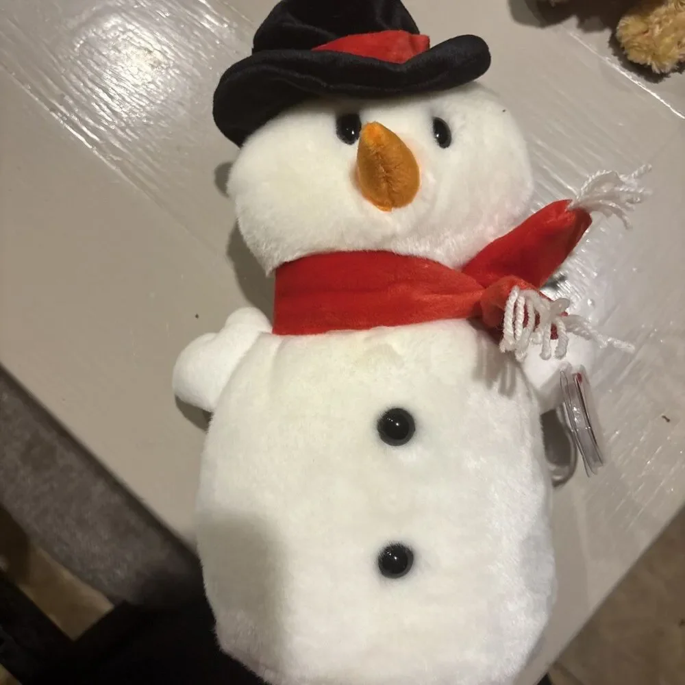 Ty Beanie Baby Snowman Lot – Holiday Plush Set – Tags Attached – Christmas Decor